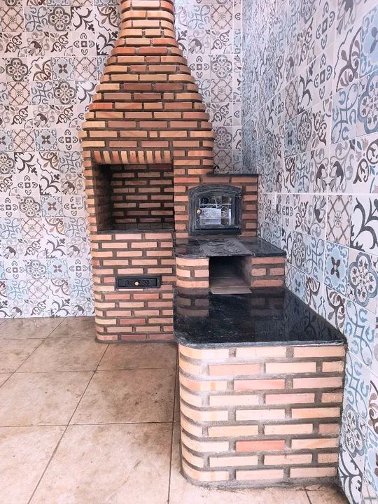 Fogão d lenha e churrasqueira de tijolinho  - Foto 3