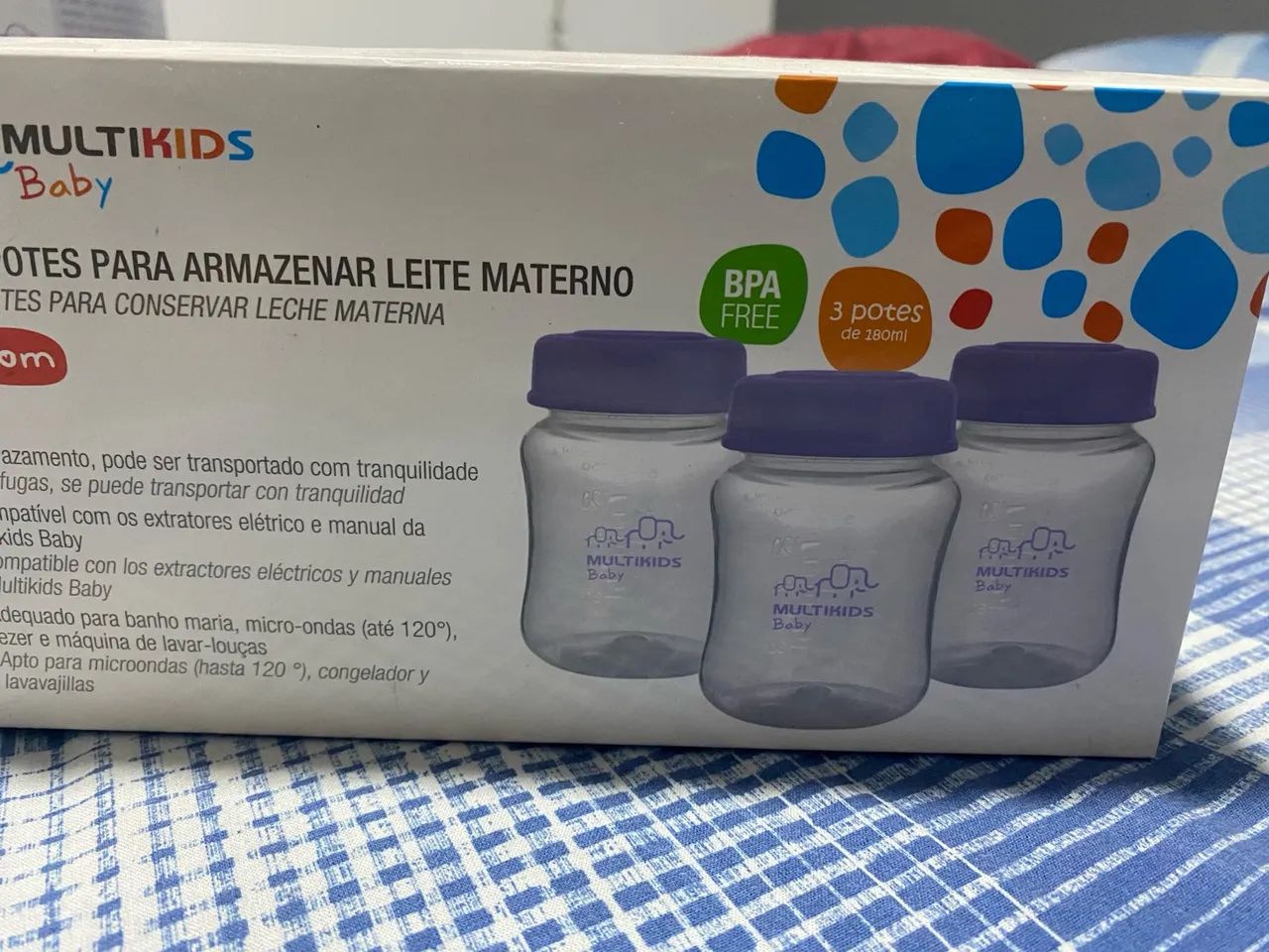 Bomba elétrica extratora de leite + potes 8 potes   - Foto 5