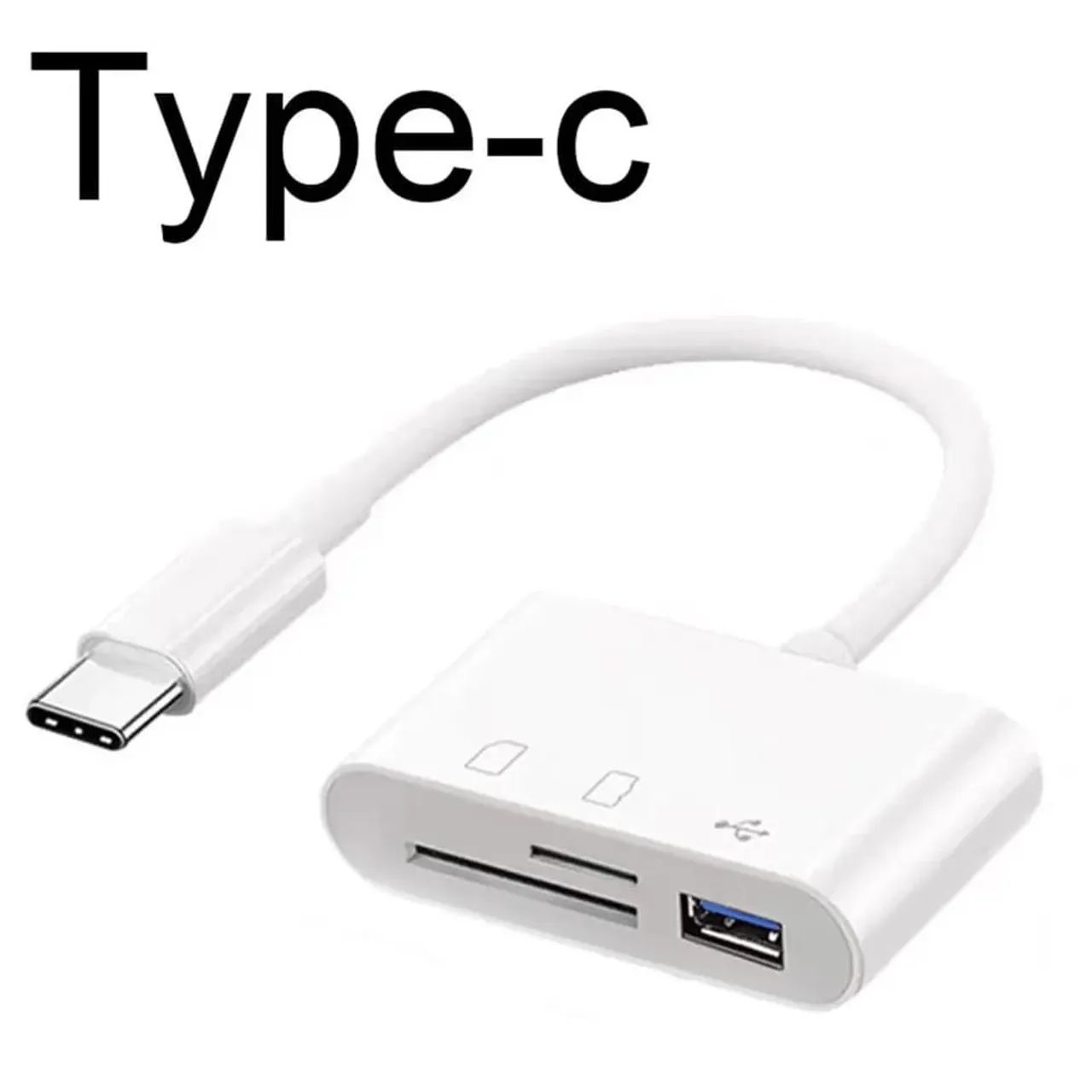 Adaptador Leitor de Cartão SD/TF/USB Tipo C - TISHIC - Foto 2