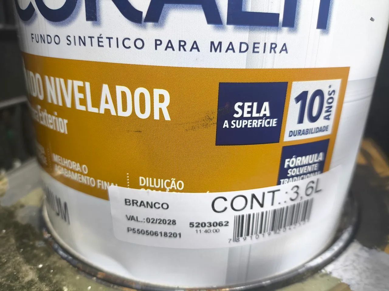 Fundo Nivelador Coralit 3,6L - Novo - fundo selador/nivelador madeira - Foto 3