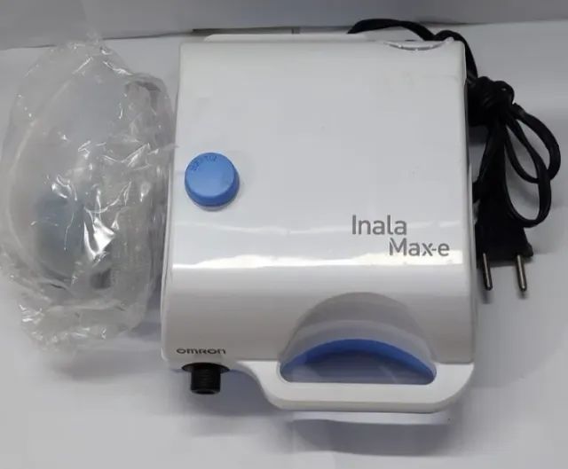Inalador Comprensor Inalamax Sem Embalagem Com Mancha Azul E Branco - Foto 4