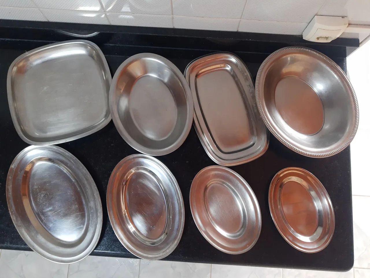 Jogo de Travessas de Aço Inox 10 peças  - Foto 4