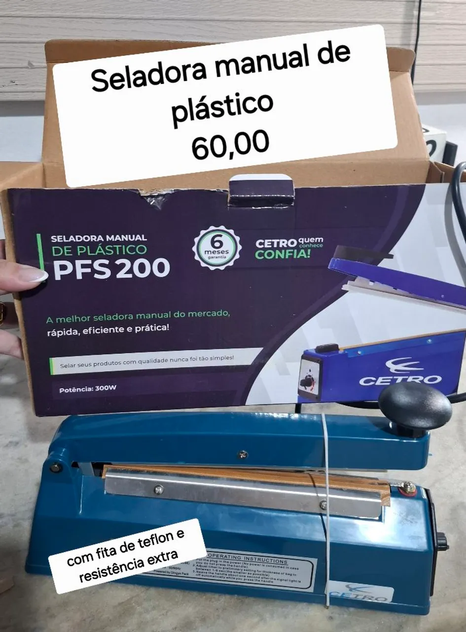Seladora Manual de Plástico CETRO PFS 200