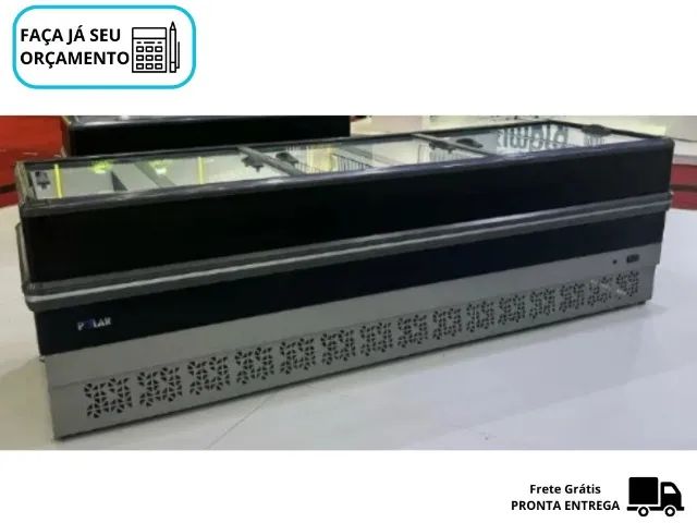 Ilha de Congelados 3 Metros Preta 220v Nova