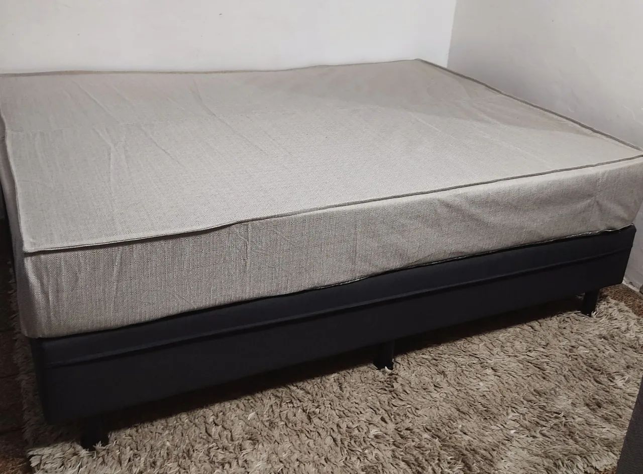Cama Box de Casal com colchão usado.Entrego grátis dependendo onde. - Foto 4