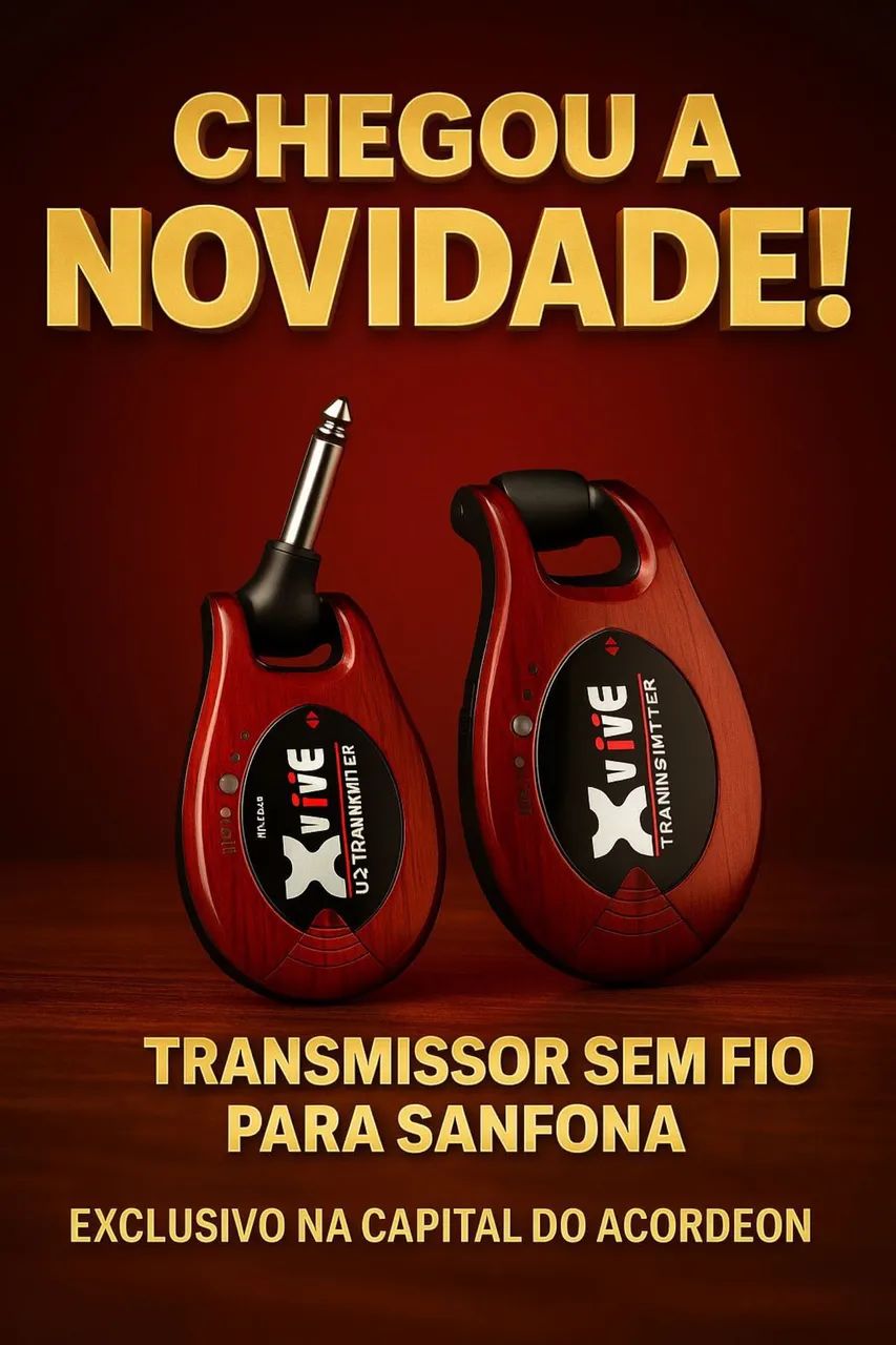 Transmissor sem fio para acordeon / sanfona