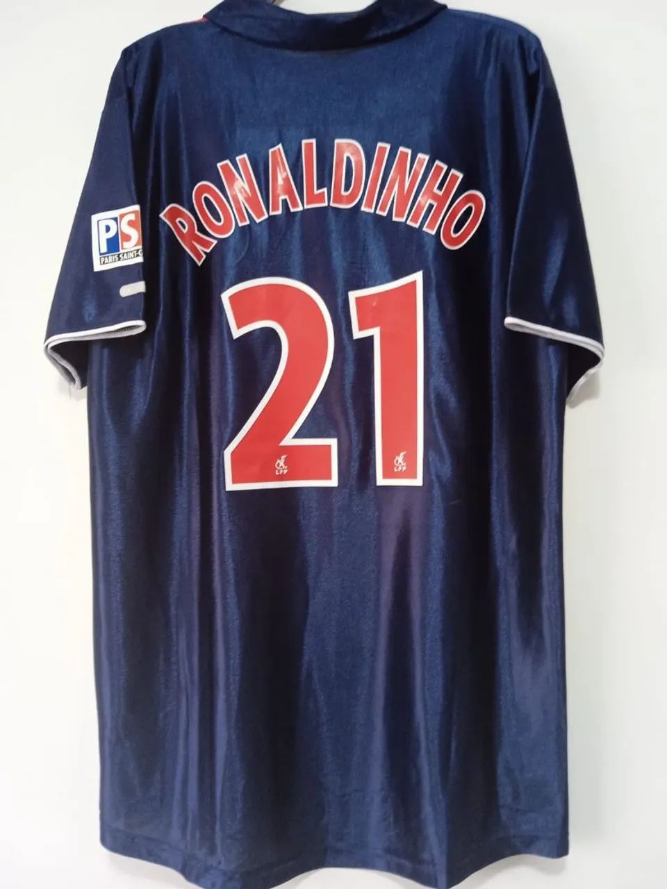 Camisa PSG 2001 / 2002 #21 Ronaldinho Autografada Certificada - Foto 3