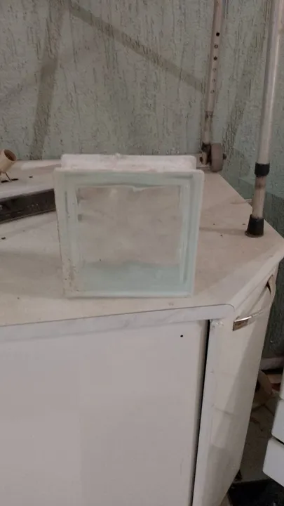 Bloco de vidro transparente para construção