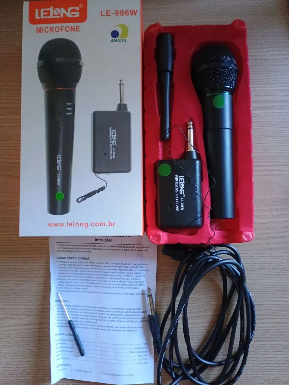 2 Microfones sem e com fio - Foto 3