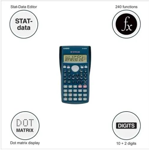 Casio FX-82MS 2-Line Display Scientific Calculator  - Foto 2