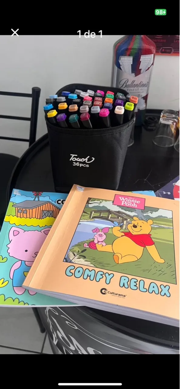 Livros de colorir Winnie the Pooh + canetas Touch 36 cores