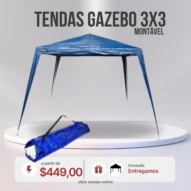 Tenda, barraca 3x3 novas com entrega grátis, ace. cartões