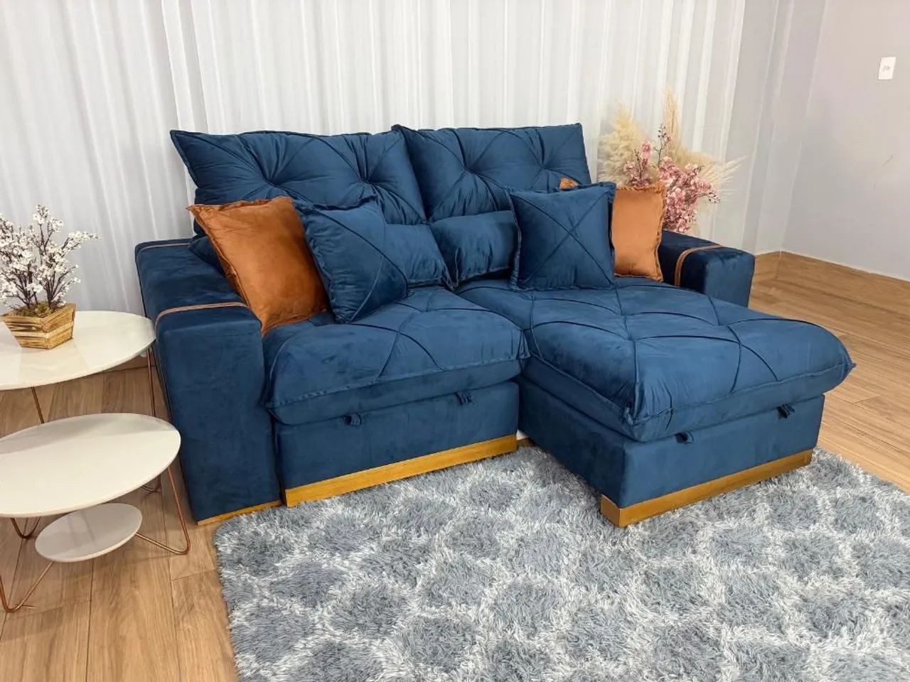 Sofá Retrátil e Reclinável Pelno 2.10m - Entrega Rápida  - Foto 2