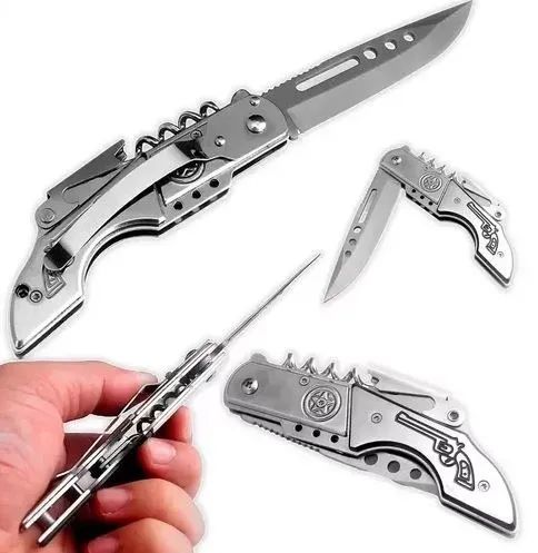 Canivete automático de Camping com capa protetora