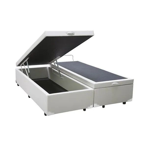 Base Box Baú Queen Bipartido Blindado Branco - Entrega Rápida! 