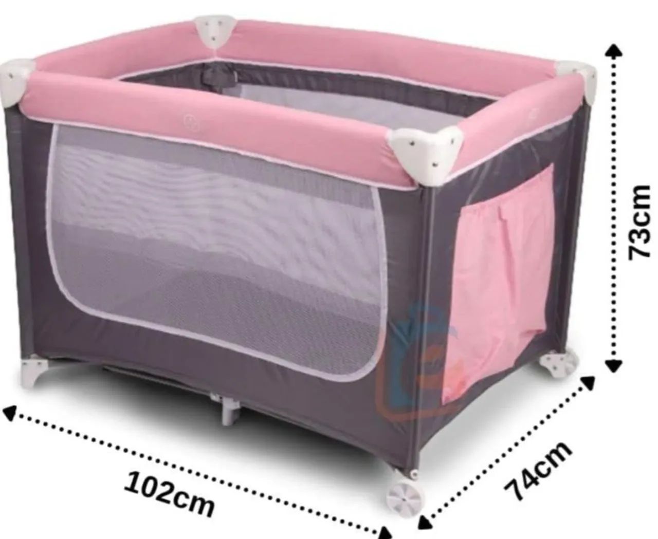 Oportunidade! Novo, sem uso- Berço Portátil Baby Style cor Rosa  - Foto 6