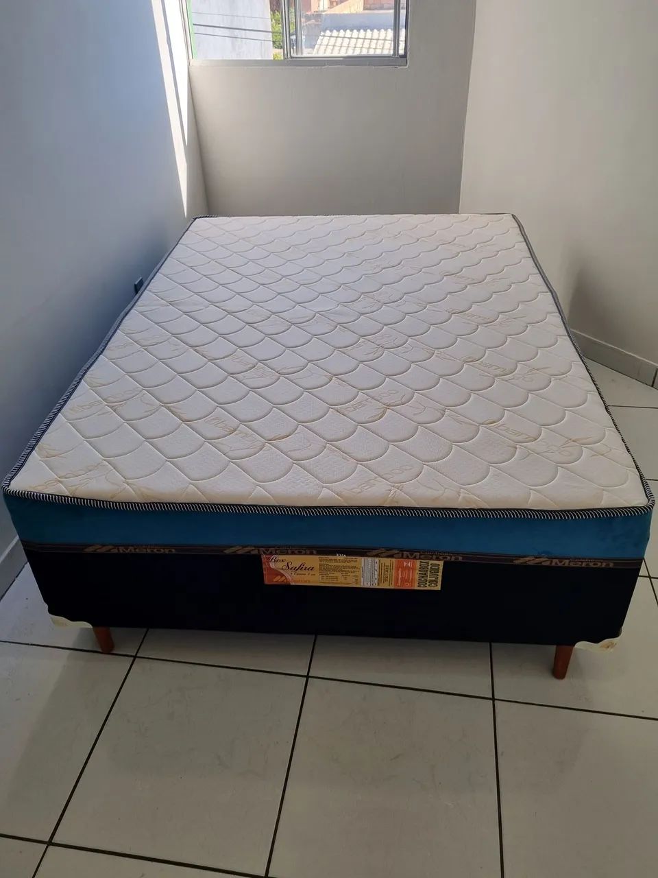 Cama Box Solteiro Meron Safira Azul - Foto 3