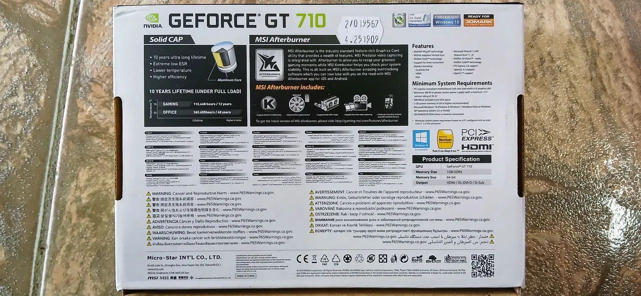 Placa de Vídeo MSI GeForce GT 710 1GB DDR3 - Foto 4