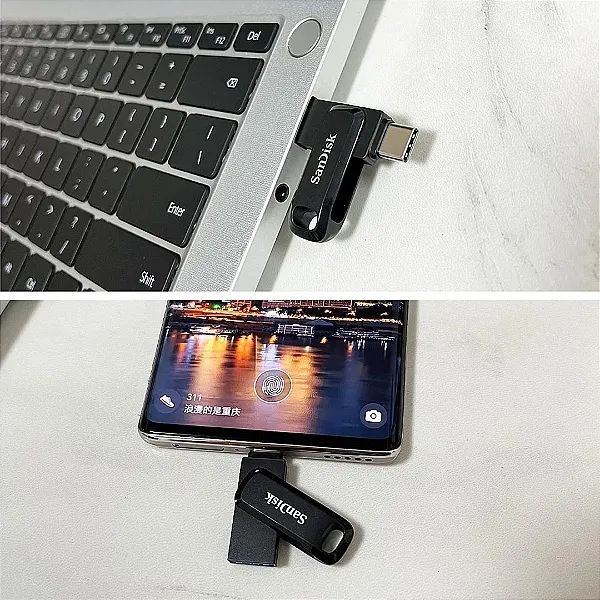 PenDrive 128GB Dual Interface Type-C e USB 3.1 - Sandisk Ultra Dual Drive Go - Foto 5