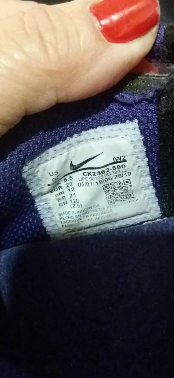 Tênis Infantil Nike - Tamanho 20 - Lilá 2pariss - Foto 3