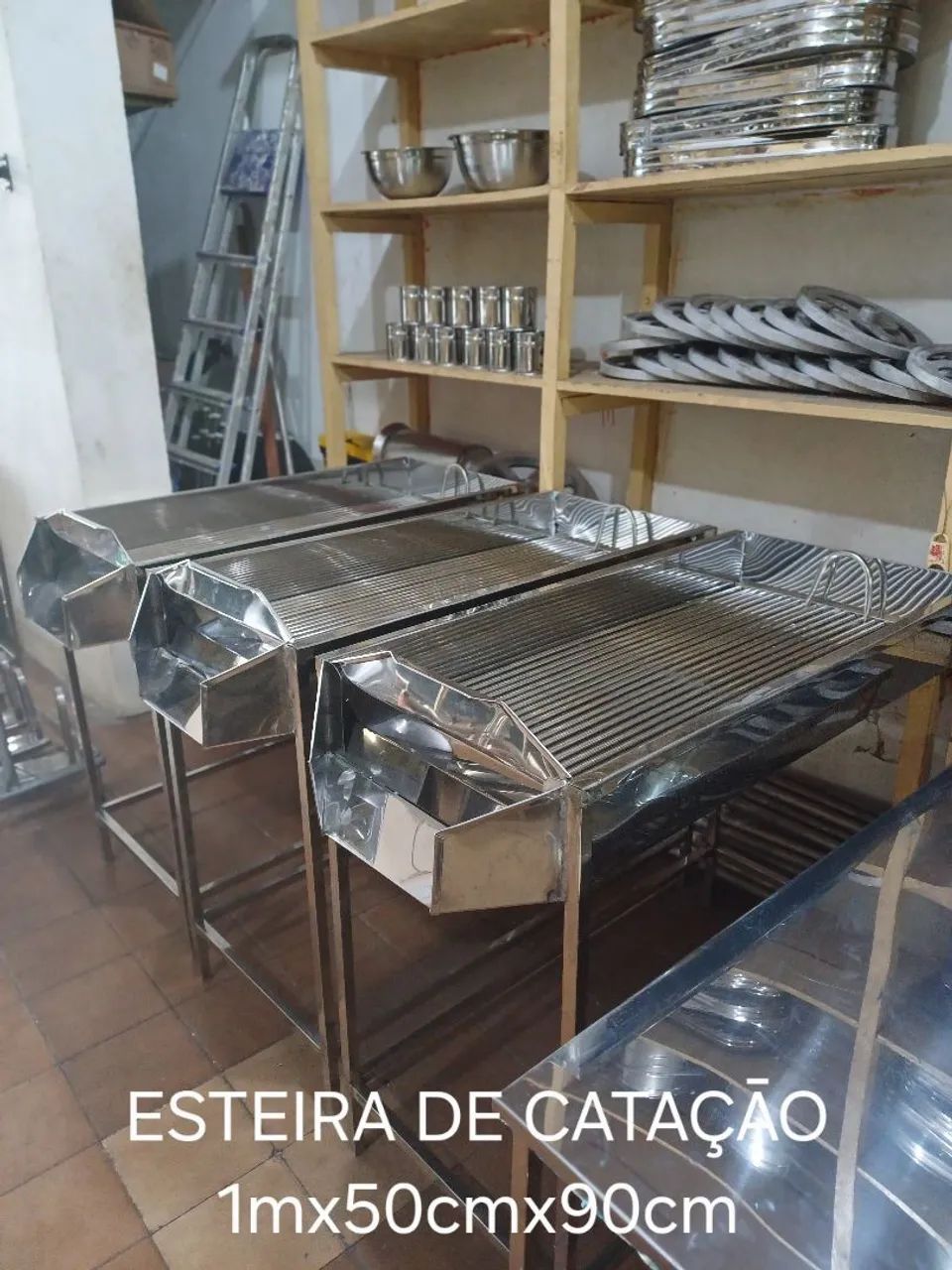 Mesa em Aço Inox 120x45x70 para Comércio - Foto 2