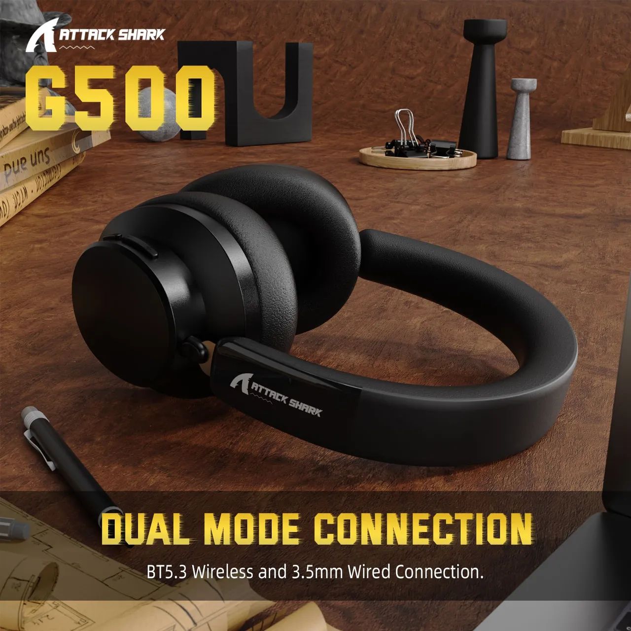 Headset sem fio Attack Shark G500 ANC - Foto 4