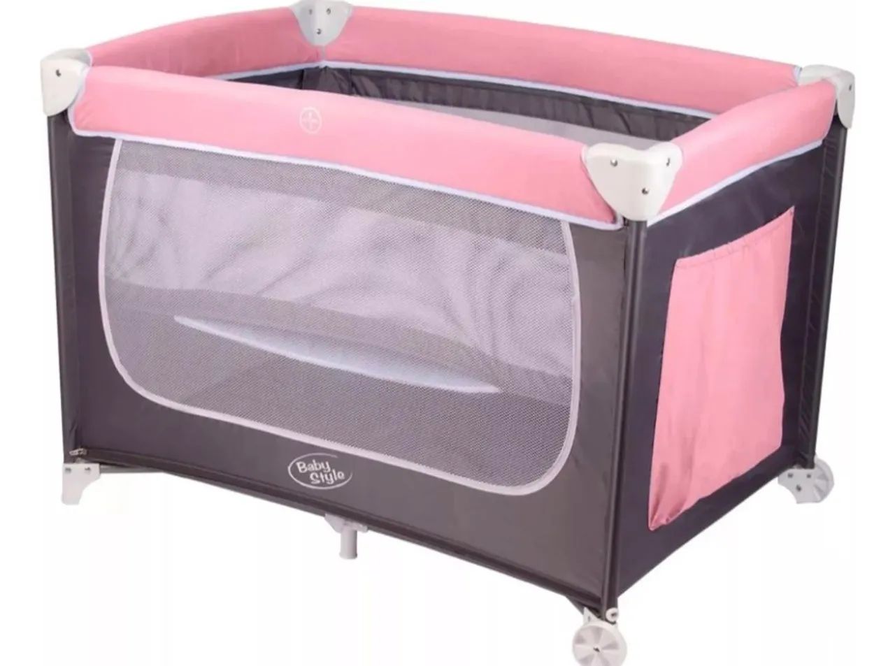 Oportunidade! Novo, sem uso- Berço Portátil Baby Style cor Rosa  - Foto 5