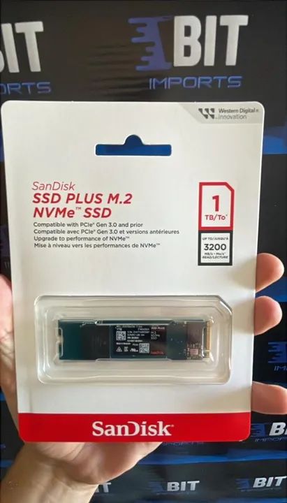  SSD M.2 1TB Nvme | Sandisk | Novo Lacrado | Gen 3.0 | Original