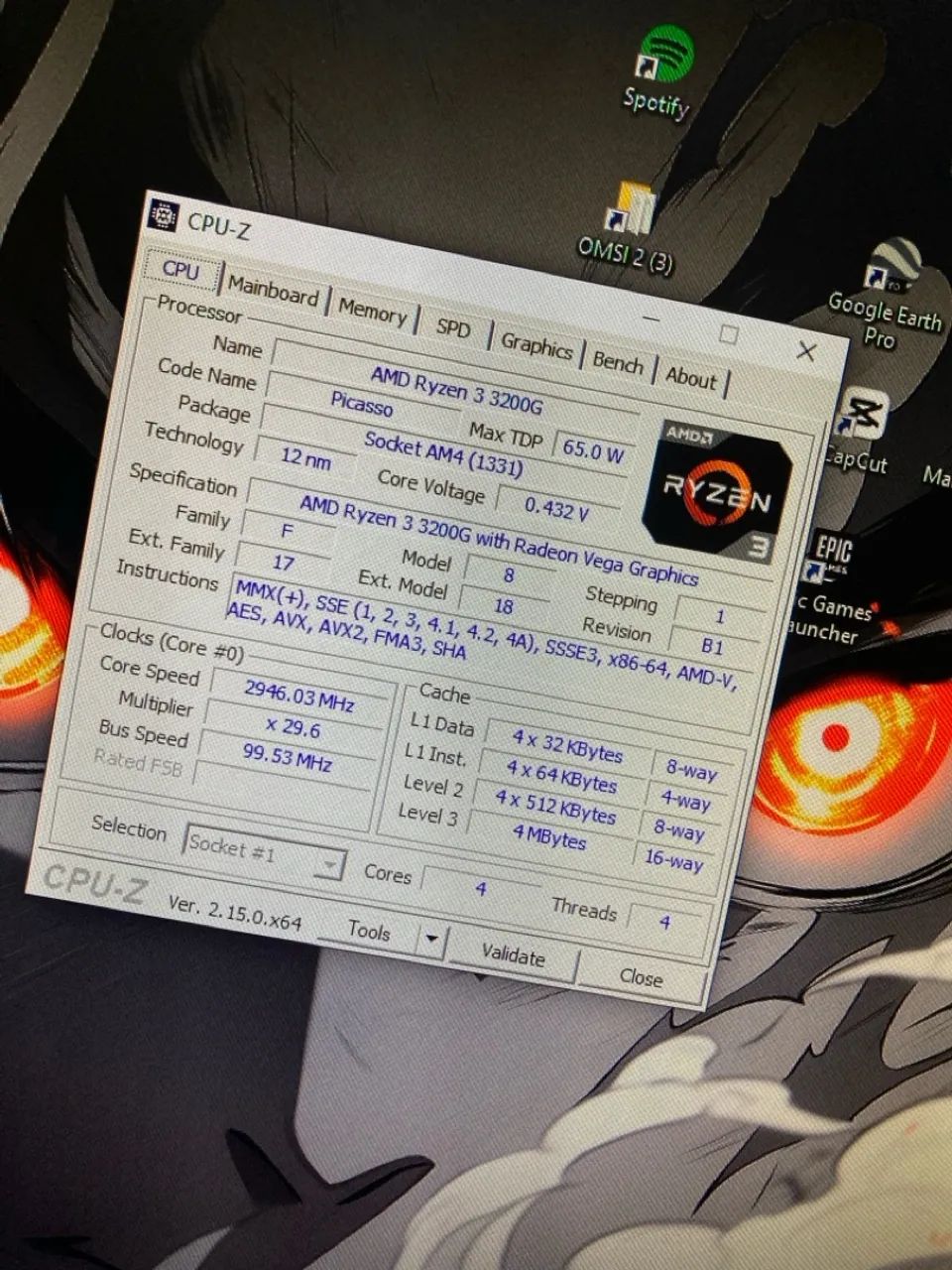 Processador AMD Ryzen 3 3200G 