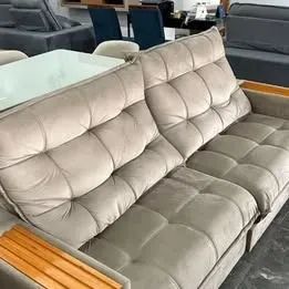 Sofá Retrátil Sonda 5 Lugares Cappuccino - Foto 3
