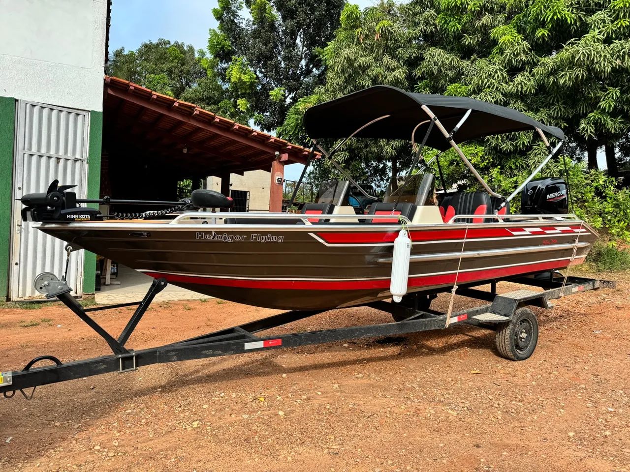 Lancha barco de alumínio casco 100% soldado com motor mercury 115hp ano 2024 - Foto 9