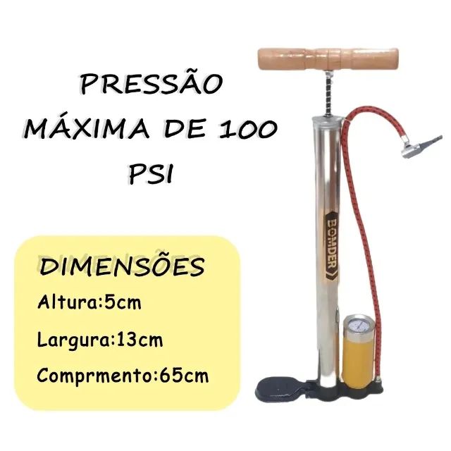 vendo bomba de bicicleta com manometro - Foto 4