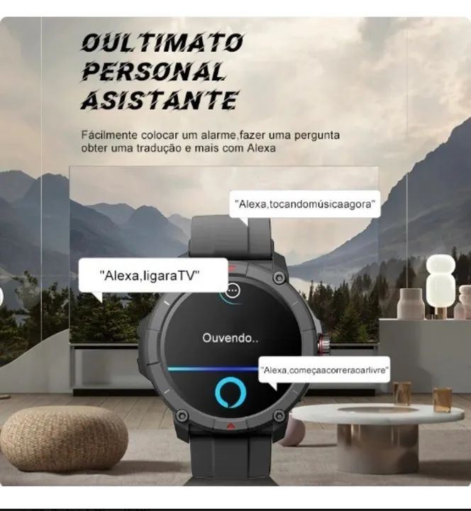 Smartwatch com Alexa Integrado - MAXS OÁSIS