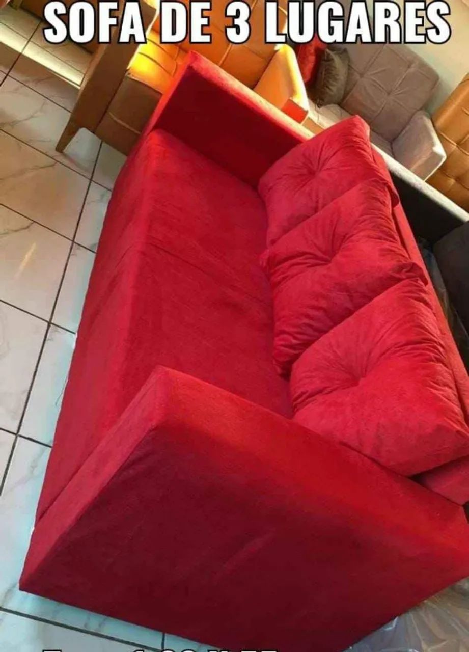 Sofá com puff 3 LUGARES  - Foto 4