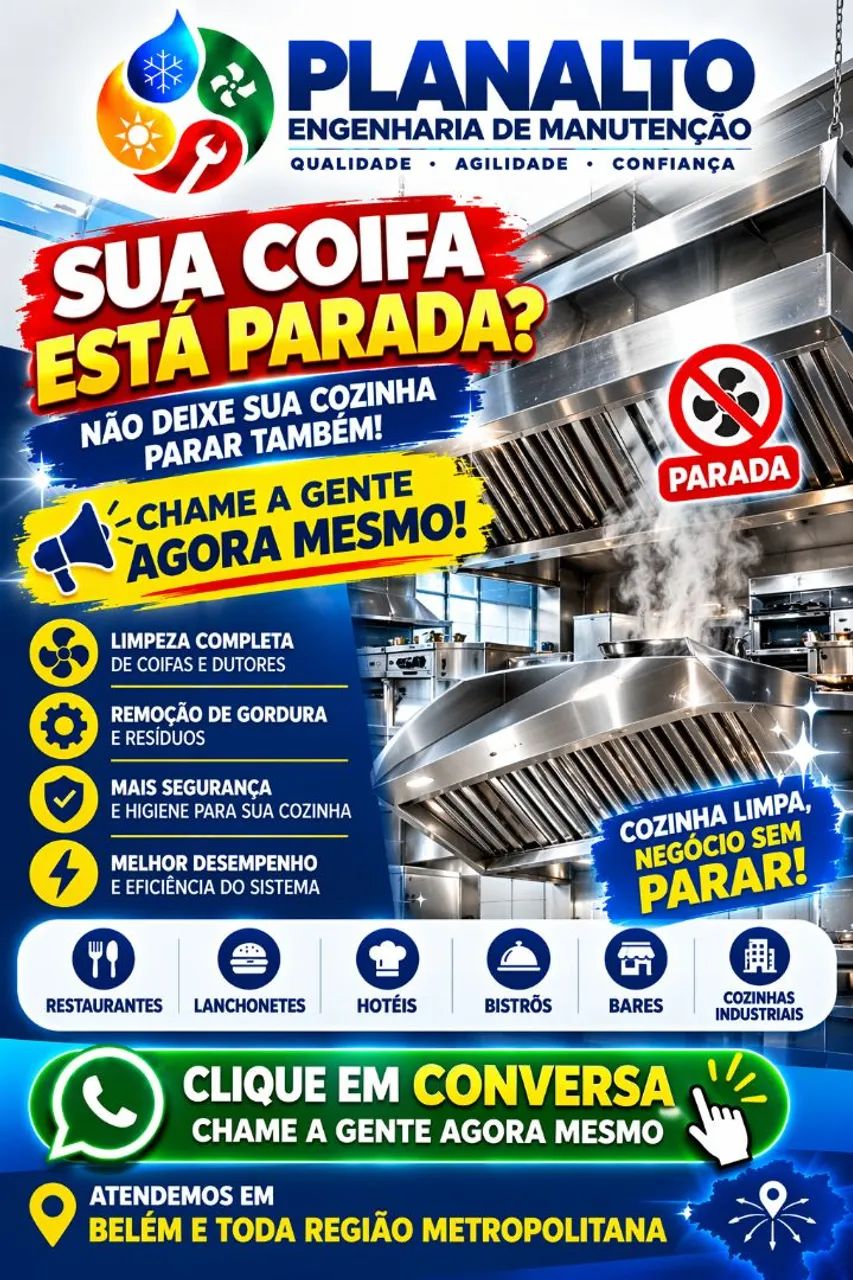 Limpeza e reparo de Coifas