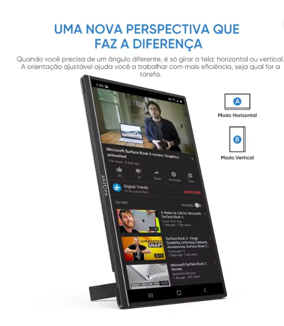 Monitor portátil 14,0'' 1080P FHD IPS HDR 16.7 MillionColors 1000:1 ContratRatio 300 Nits - Foto 6