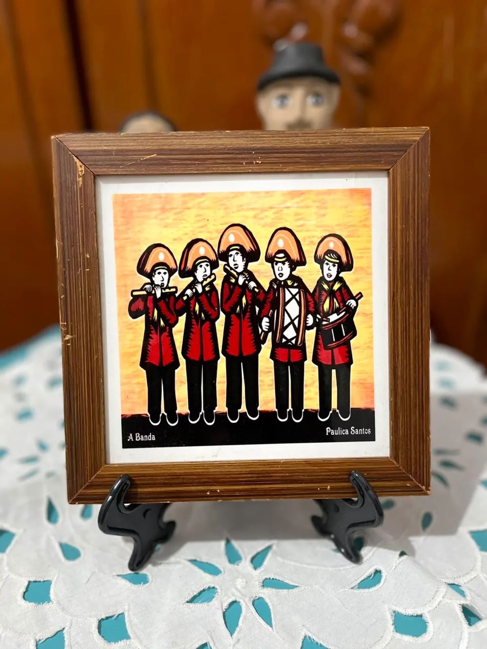 QUADRO CERÂMICA XILOGRAVURA PAULICA SANTOS - Foto 3