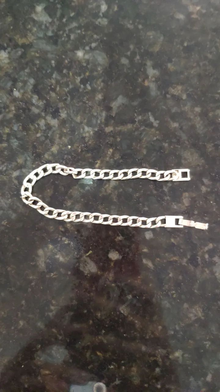 Pulseira de Prata Masculina NL 925 - Foto 2