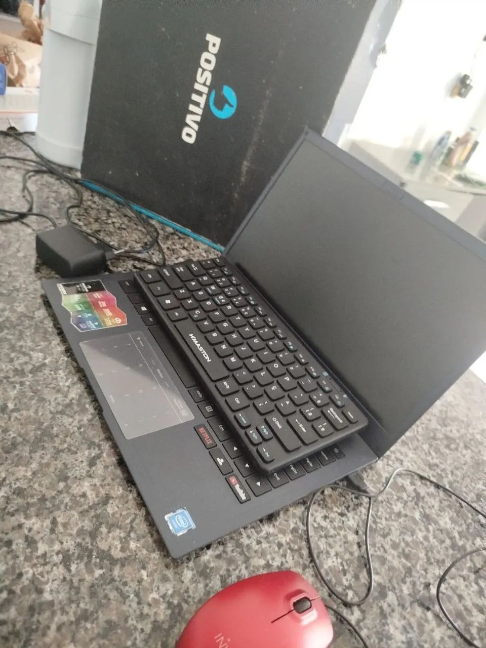 Vendo Notebook Positivo com Caixa + mouse + teclado via bluetooth  - Foto 2