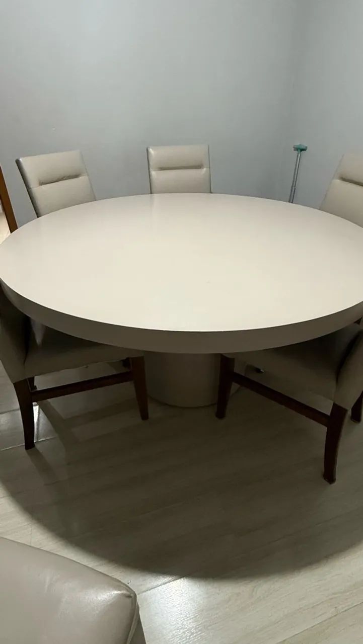 Mesa Laca Cinza | 6 Lugares 