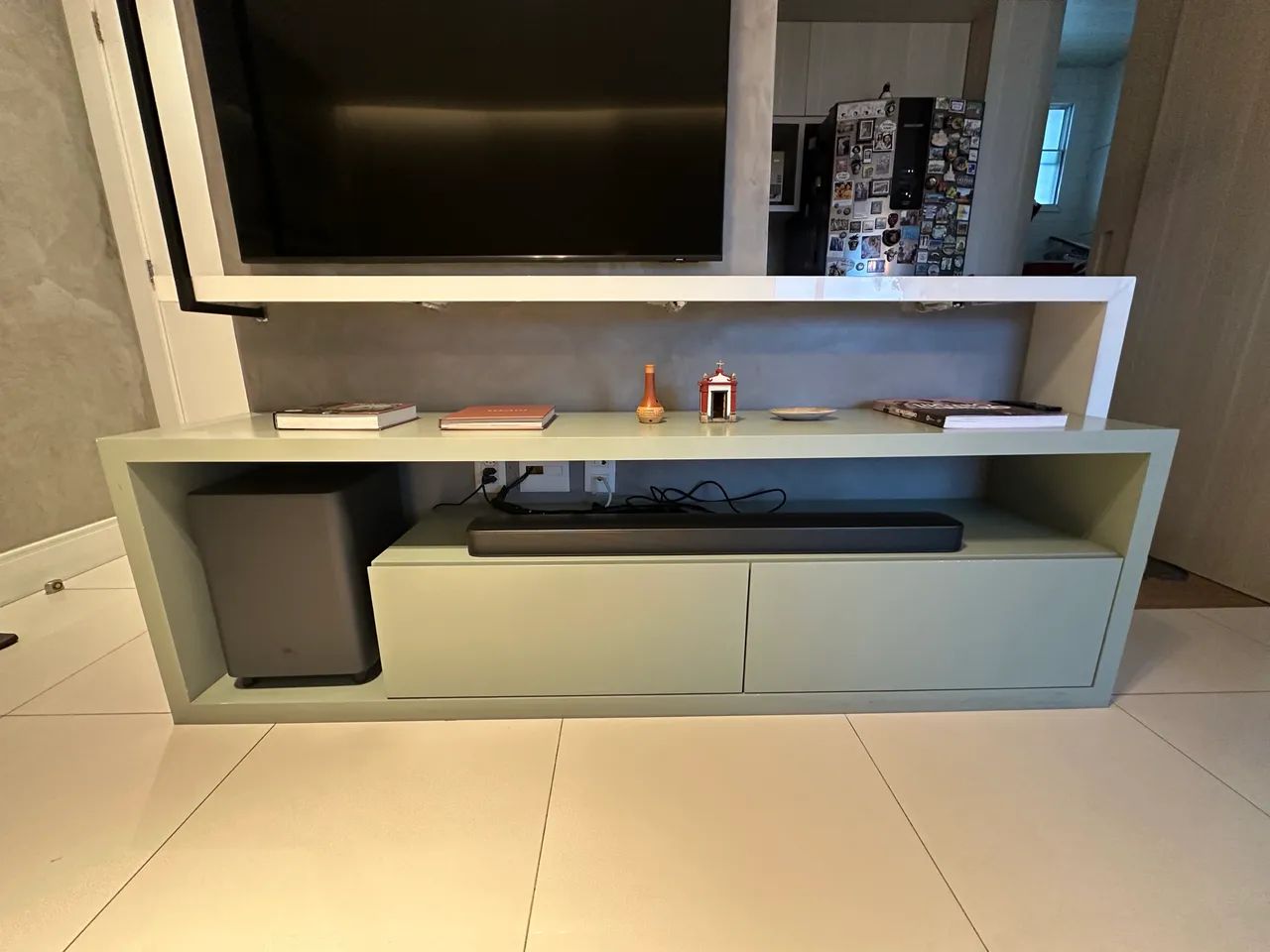Rack Robusto e Resistente em MDF Verde Laqueado - Foto 2