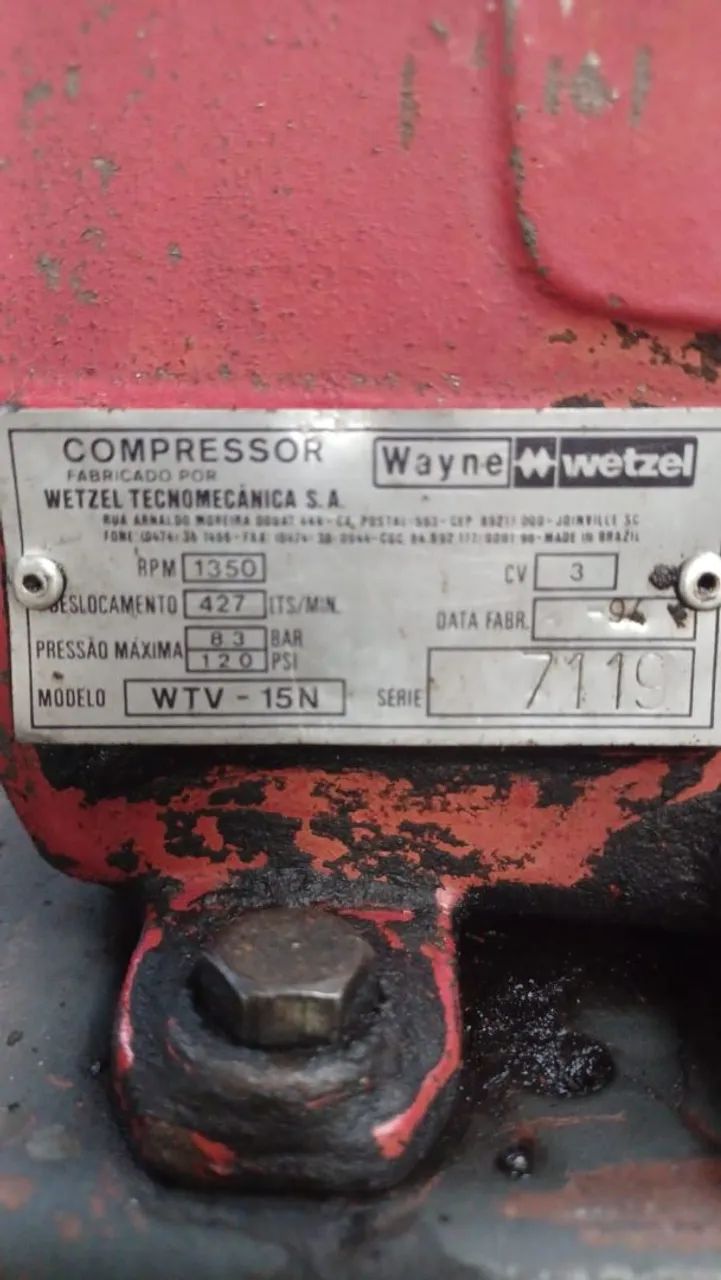 Compressor Wayne usado semi-profissional aceito propostas--3mil 