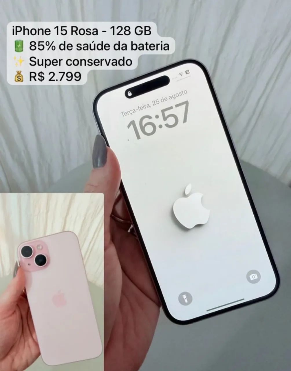 Iphone 15 rosa 128 gb