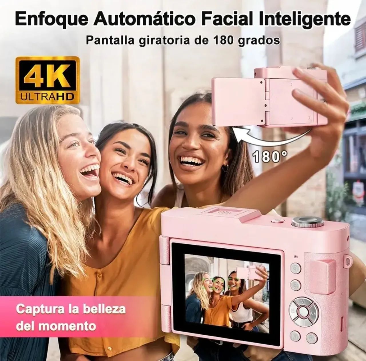 Camêra Digital Rosa Estilo Anos 2000 - Foto 2