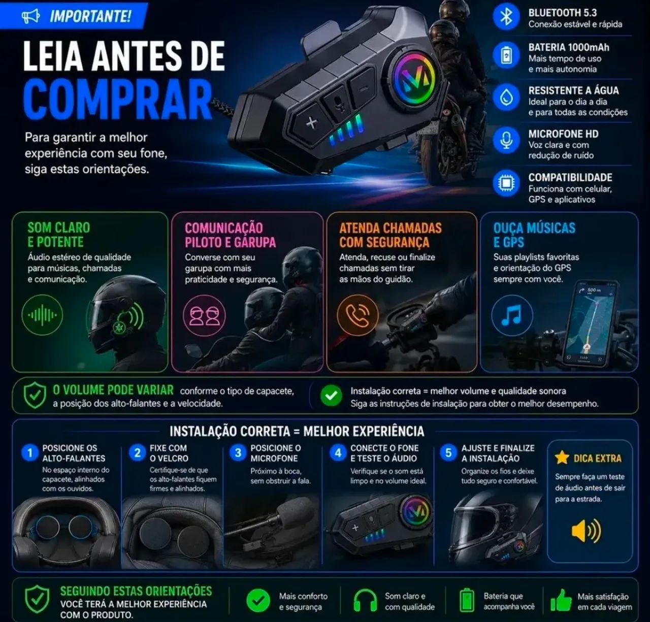 Intercomunicador de capacete  - Foto 3
