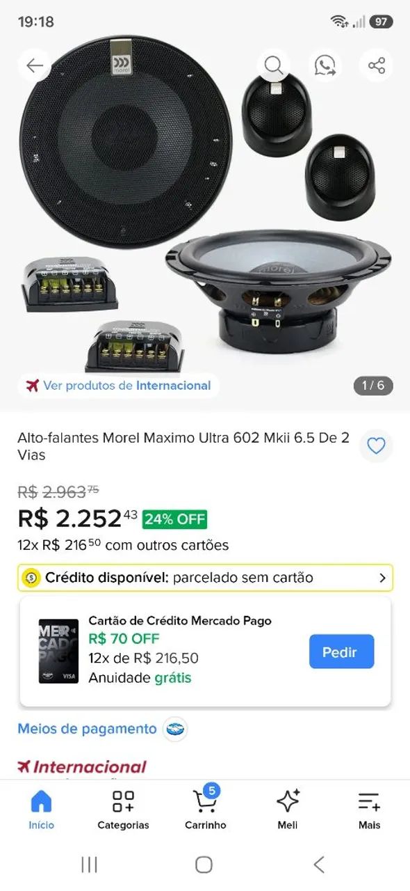 Kit 2 vias morel maximo ultra 6,5  - Foto 4