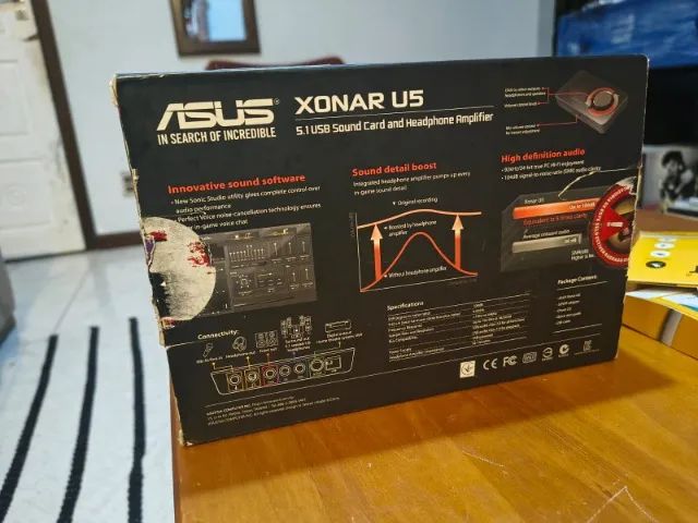 Placa de Som Externa Asus Xonar U5 - 5.1 USB - Nova - Foto 3
