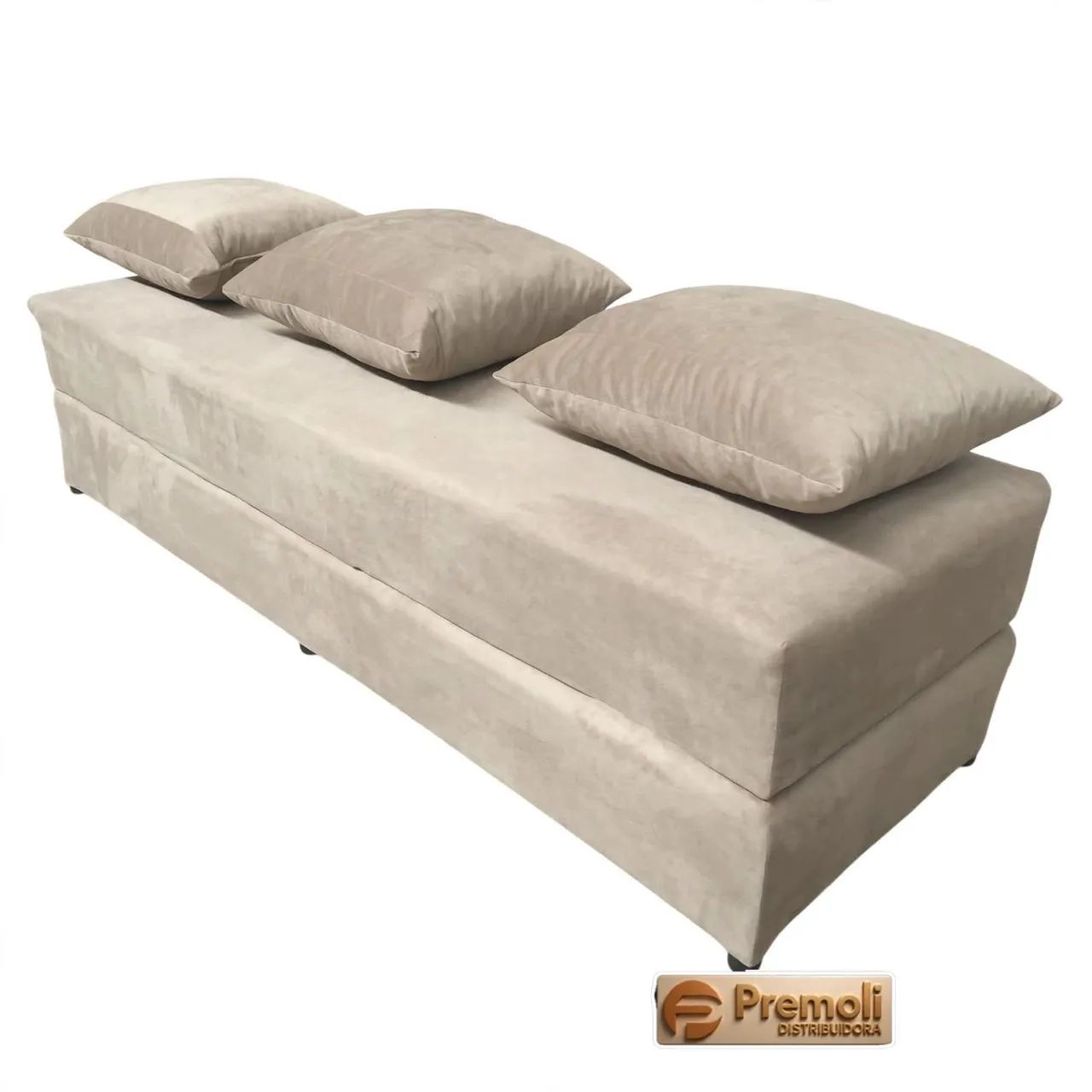 SOFÁ CAMA PREMOLE TECIDO SUEDE  - Foto 2