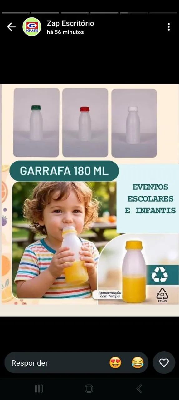 Kit 100 Garrafas 180 ml Sucos Eventos Infantis Escolares