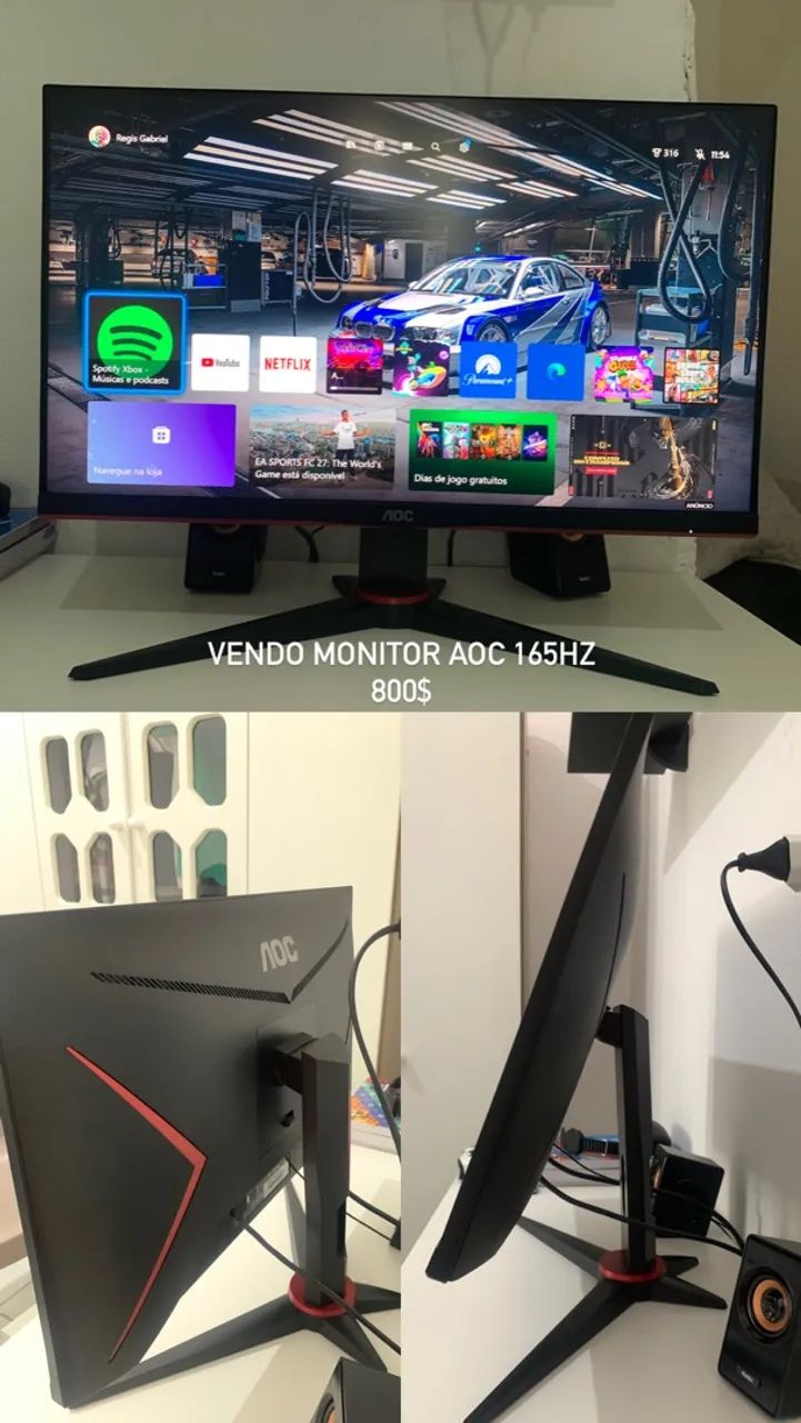 Monitor AOC 165hz 